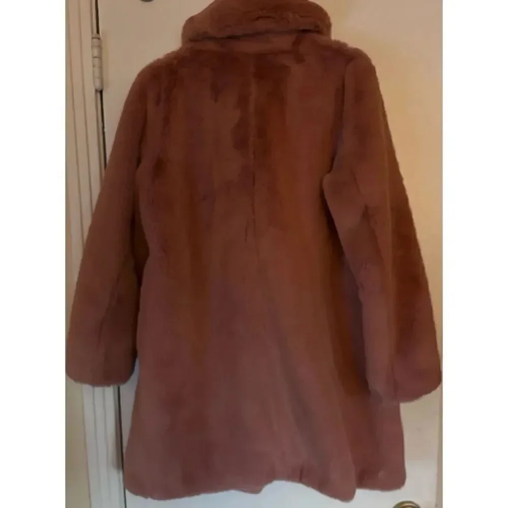 J. Crew Faux Fur Teddy Coat in Blush Rose Size M / Excellent